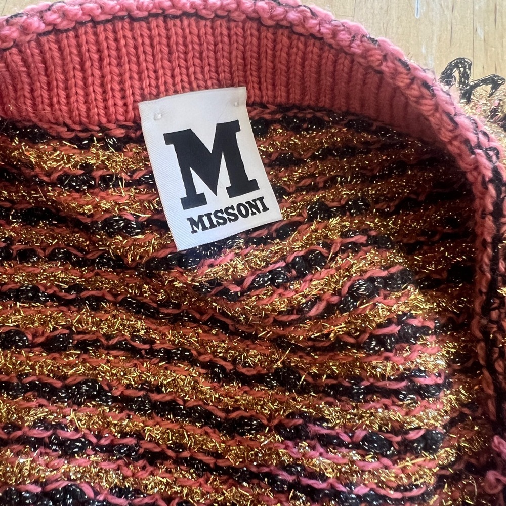 Missoni Red and Gold Knit Sweater